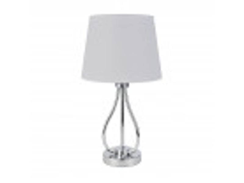  Lampe à poser fabrilamp dubrovnik e27 coloris chromé 46 x 26 x 26 cm 153472020 - Conforama B