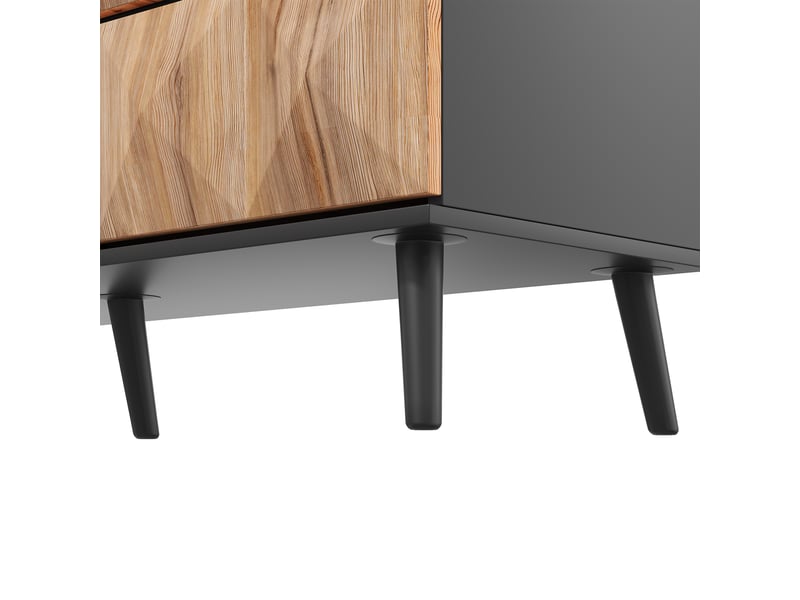 Buffet 120x40x85 cm - meuble de rangement large avec 6 rangements et design contemporain  - Conforama R