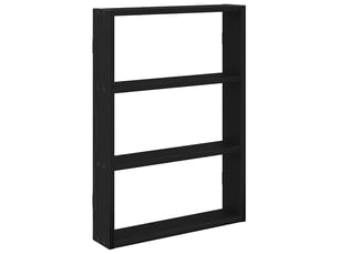 Étagère flottante, etagère murale, étagère suspendue noir 43x9x60 cm bois d'ingénierie cf42586