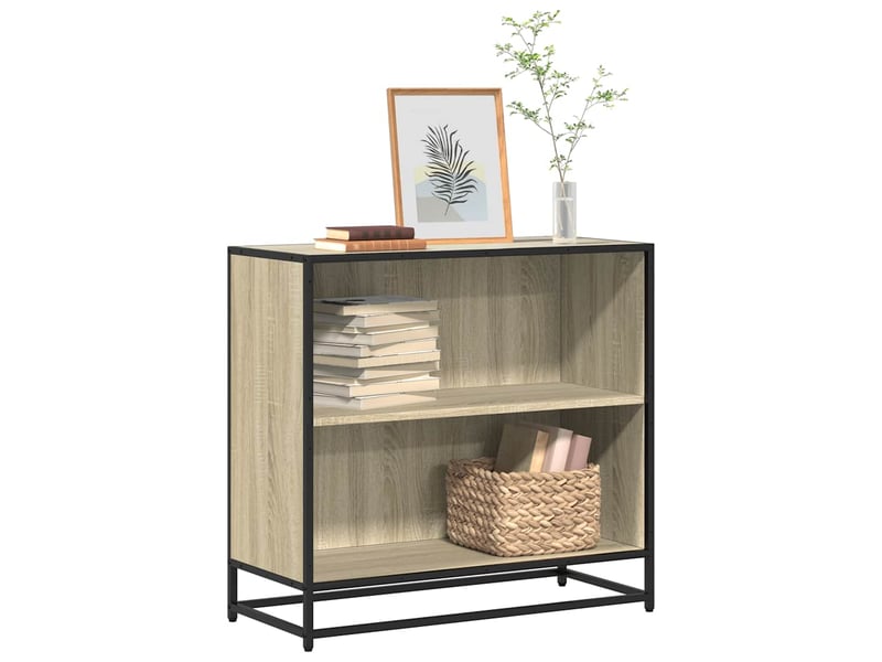  Bibliothèque, meuble de rangement salon chêne sonoma 80,5x35x76 cm bois d'ingénierie  - Conforama B