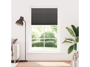 Store plissé, store de fenêtre noir 120x200 cm largeur du tissu 119,4cm polyester cf46930