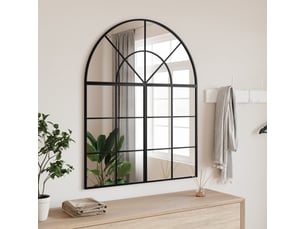 Miroir à fixer coloris noir <strong></strong> <strong></strong> - 80 cm x 100 cm