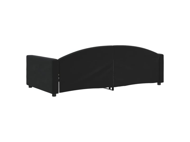  Lit simple- lit adulte -  lit de repos sans matelas noir 100x200 cm velours  - Conforama D
