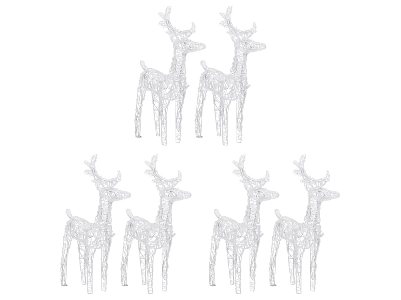  Rennes de noël 6 pcs 240 led bleu acrylique  - Conforama C