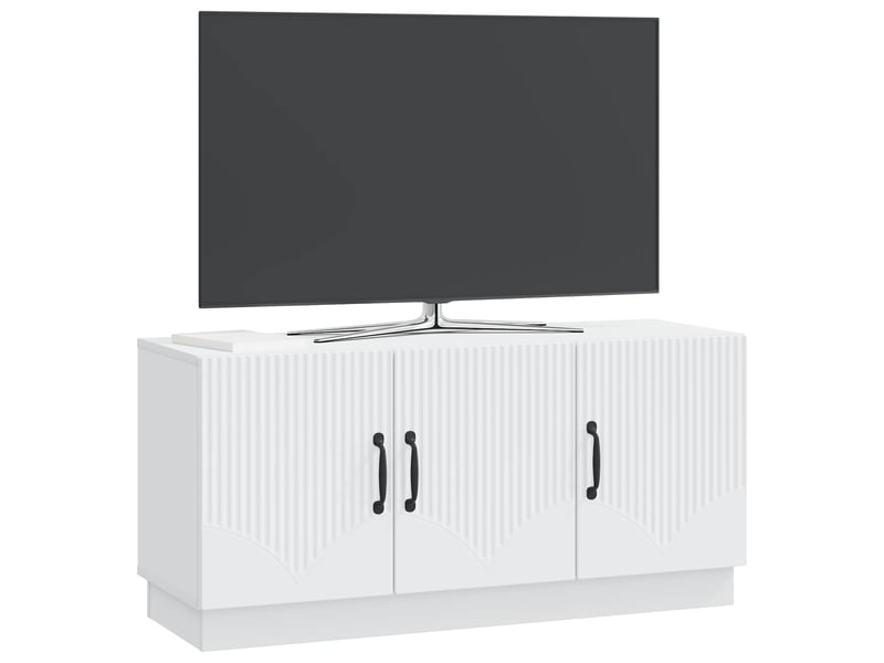  Meuble tv - banc tv - meuble de rangement blanc 99 x 34,5 x 47 cm bois d'ingénierie  - Conforama C