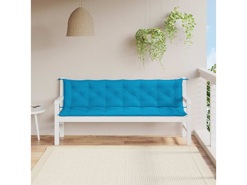  Coussin de banc de jardin, coussin d'assise bleu clair tissu oxford cf52682  - Conforama C