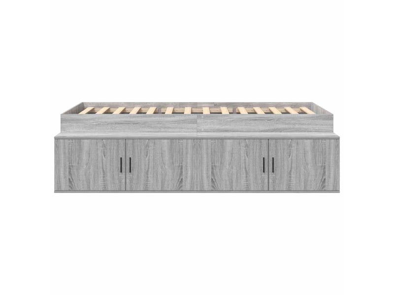  Lit simple- lit adulte -  cadre de lit gris sonoma 70 x 190 cm bois d'ingénierie  - Conforama D