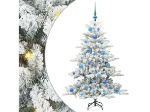 Sapin de noël, arbre de noël artificiel à branches articulées blanc 150 cm shl4605
