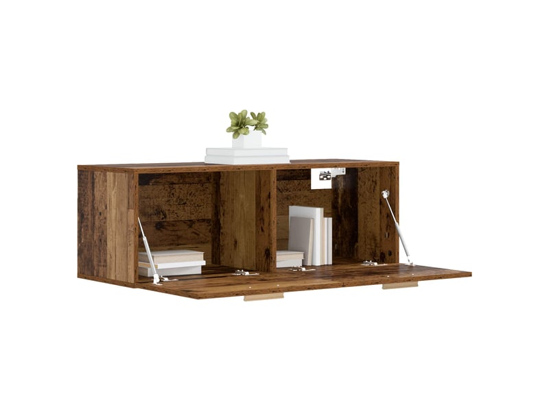  Meuble mural salon bois ancien 100 x 36,5 x 35 cm bois d'ingénierie shl1395  - Conforama C