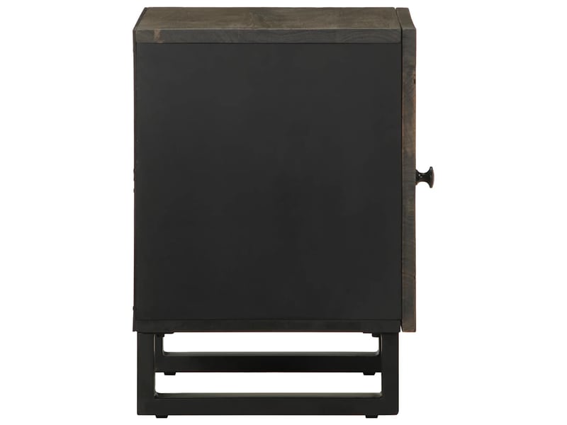  Lot de 2 tables de chevet - cabinet de chevet - table de nuit noir 40x33x46 cm bois de manguier solide  - Conforama D