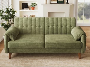 Canapé droit fixe BGSRYAO 2 places Tissu vert