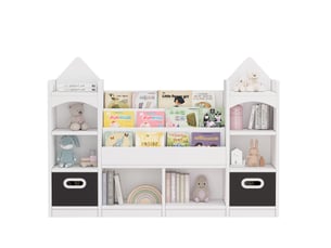 Bibliotheque coloris blanc HAVRYA - 130 cm x 90 cm