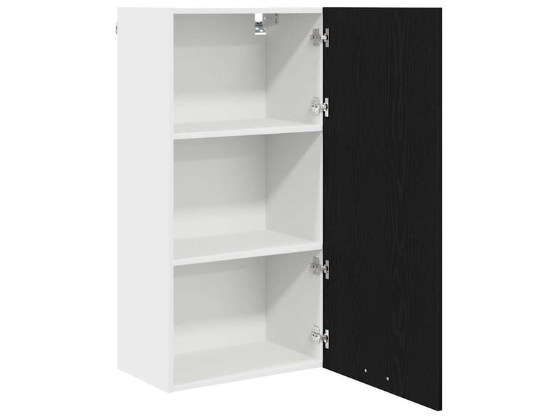  Meuble de rangement cuisine, armoire suspendue chêne noir et blanc 50x31x100cm  - Conforama E
