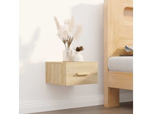 Lot de 2 tables de chevet - cabinet de chevet - table de nuit murales chêne sonoma 35x35x20 cm