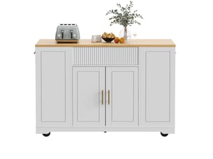 Desserte 2 portes 2 tiroirs coloris blanc mdf