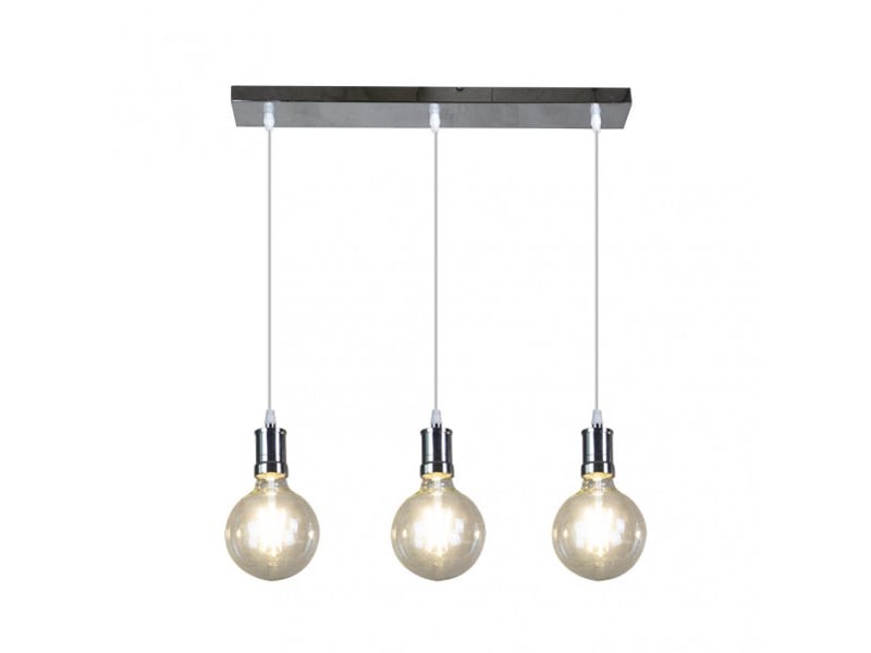  Fabrilamp prisco, lampe, moderne, 3 x e27, chromé, 33-113 x 64 x 12.5 cm 167193020 - Conforama C