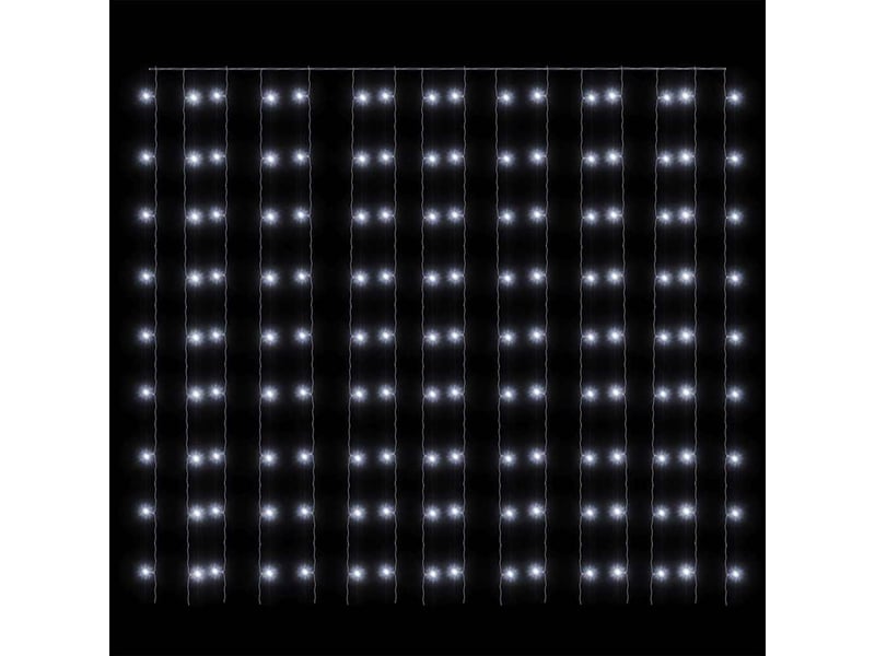  Rideaux lumineux à led 3x3 m 300 led blanc froid 8 fonctions cf44500  - Conforama D