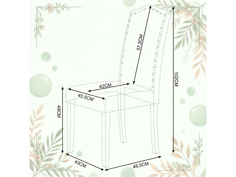  Chaises de salle à manger élégance lot de 2, dossier haut, salon, cuisine et bureau modernes  - Conforama C
