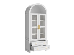 Vitrine coloris blanc <strong>BIQZUYA</strong> <strong></strong> - 76 cmx180 cm