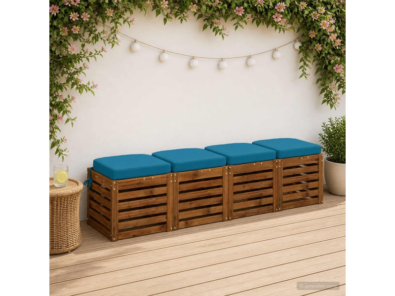 Lot de 4 coussins de siège, coussins d'assise soest 100 % polyester cf60766 - Conforama B