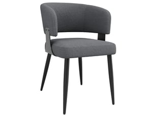 Lot de 2 chaises de salle à manger en flanelle beigegris, ergonomiques, dossier incurvé, design léger et luxueux