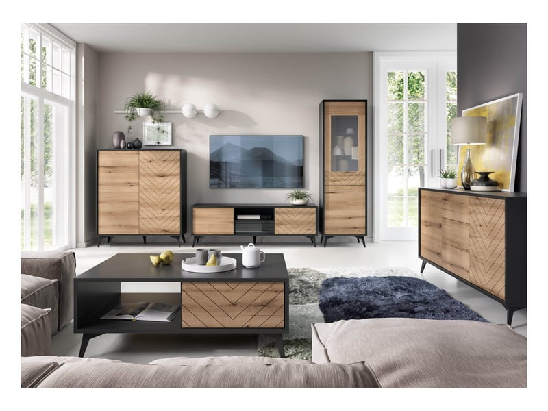 Table basse varena avec rangements en bois VARENA - Conforama B
