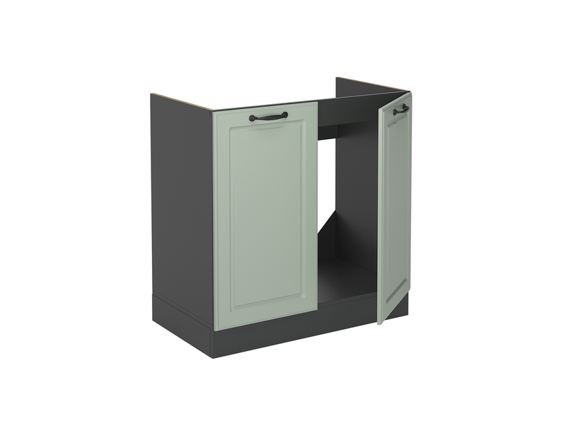 Vicco meuble bas sous-évier, mint campagneanthracite, 80cm plan de travail anthracite - Conforama E