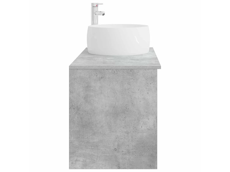  Ensemble de mobilier de salle de bain 2 pcs gris béton shl4156  - Conforama E