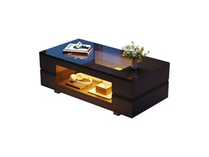 Table basse rectangulaire coloris noir <strong></strong> <strong></strong> - 50 cmx100 cm