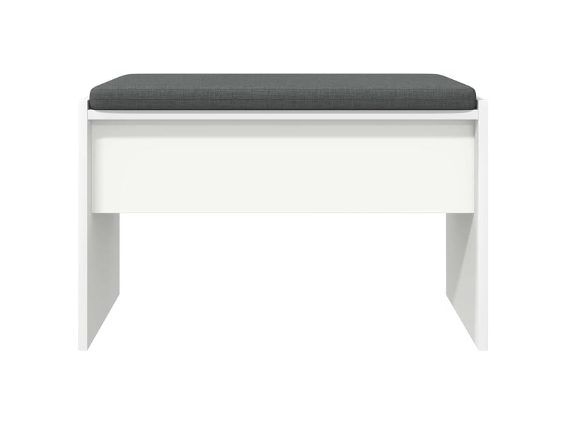  Banc d'entrée, banc interieur avec coussin blanc 63x38x40 cm  - Conforama E