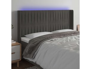 Tete de lit A poser largeur 163 cm   gris