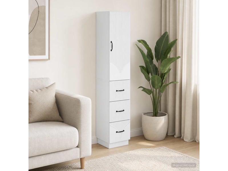 Ensemble de meubles 2 pcs, rangement de salon 33 x 34,5 x 87 cm bois d'ingénierie shl3653  - Conforama B