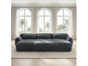 Fauteuil convertible  <strong>FLORAGRACE</strong> Tissu gris