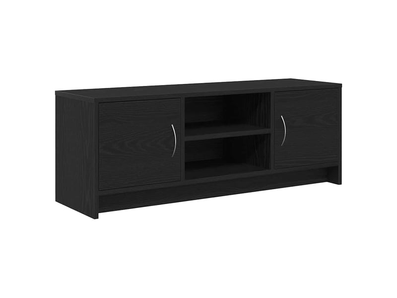  Meuble tv - banc tv - meuble de rangement en chêne noir 102 x 30 x 37,5 cm bois d'ingénierie  - Conforama A
