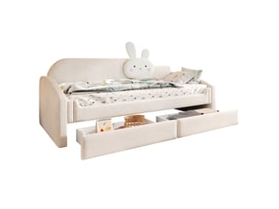 Lit banquette 90x200 cm <strong>SAPGAKS</strong> <strong></strong> coloris beige