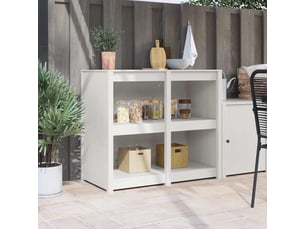 Meuble de rangement, armoire de cuisine meppel blanc chaud 106x55x92cm