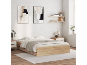 Lit 2 places 140x200 cm coloris marron