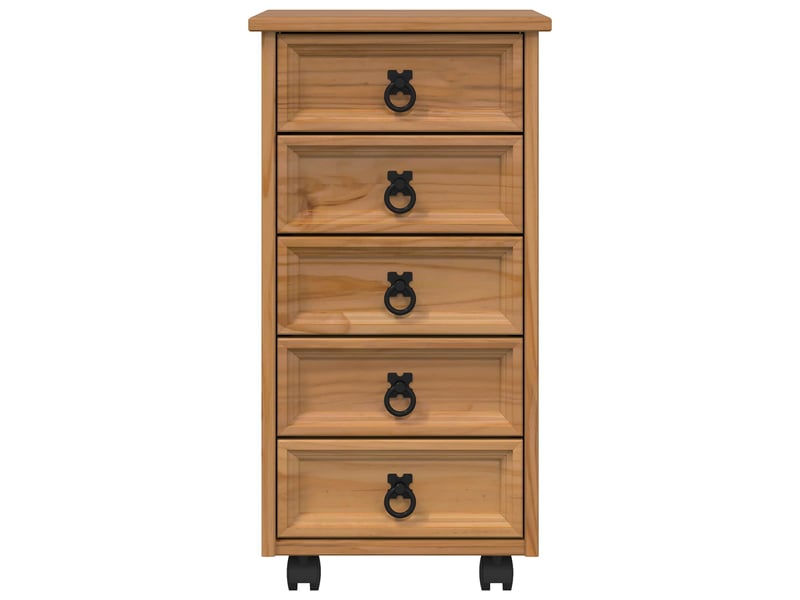  Caisson roulant de bureau avec tiroirs corona brun miel shl7493  - Conforama D