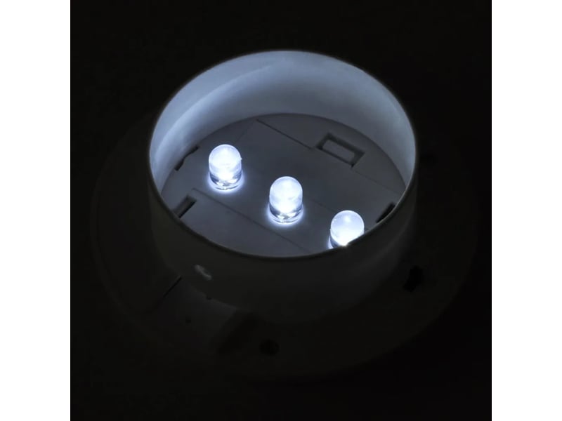  Lot de 12 lampes solaires led extérieures clôture 12 x 6,35 cm éclairage économique moderne en plastique blanc 02_0046372  - Conforama E