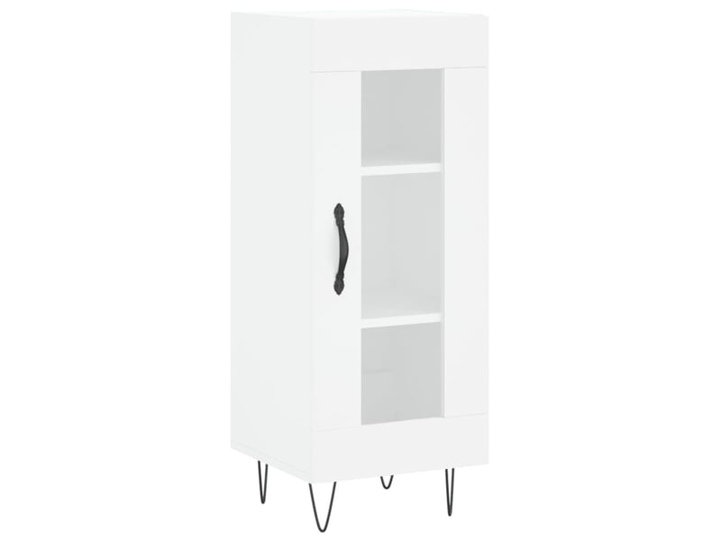  Buffet haut - bahut - meuble de rangement blanc 34,5x34x180 cm bois d'ingénierie  - Conforama E