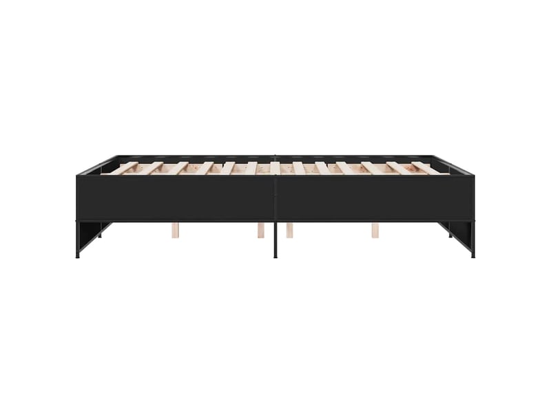  Lit double- lit adulte -  cadre de lit sans matelas noir 135x190 cm  - Conforama D