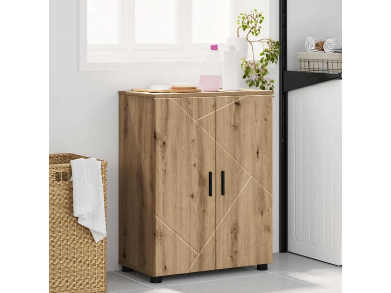  Cabinet de salle de bain, armoire salle de bain chêne artisanal 60 x 35 x 80 cm cf65289  - Conforama D