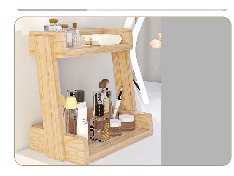  Support de bureau en bois massif – 25x19x19,5 cm  - Conforama D