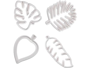 Emporte-pièces en plastique en forme de feuille tropicale - mini emporte-pièces pour fondant - outils de pâtisserie décoratifs