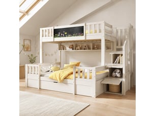 Lit superposé 140x200 cm <strong></strong>  <strong></strong> coloris blanc