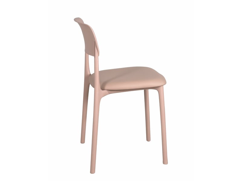  Lot de 2 chaises de cuisine rim roses avec assise rembourrée en simili cuir  - Conforama C
