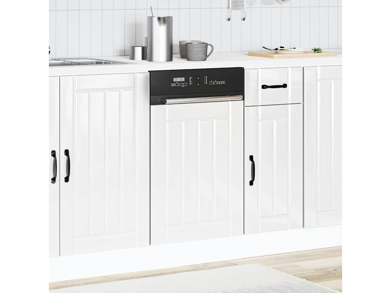  Panneau de lave-vaisselle blanc brillant bois ingénierie shl5319  - Conforama C
