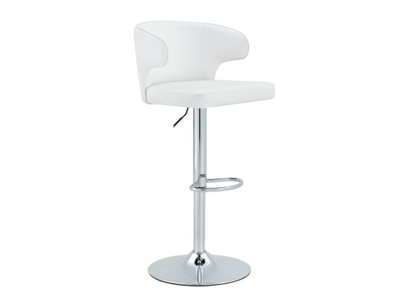  Lot de 2 tabourets de bar réglables en hauteur – dossier – 360° rotation – socle lourd – repose-pieds – moderne  - Conforama D