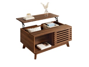 Table basse rectangulaire coloris marron <strong></strong> <strong></strong> - 55 cmx90 cm