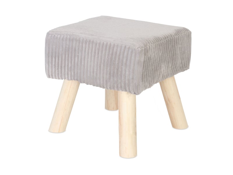  Pouf carré pratique décoratif 30 x 30 x 30 cm assise rembourrée élégante en velours côtelé beige 13_0017712  - Conforama A